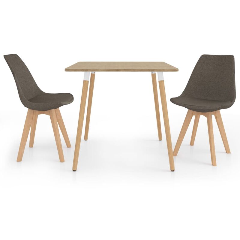 

Juego de Comedor 3 Piezas Gris Taupe Modelo 4 - Gris Topo - Vidaxl