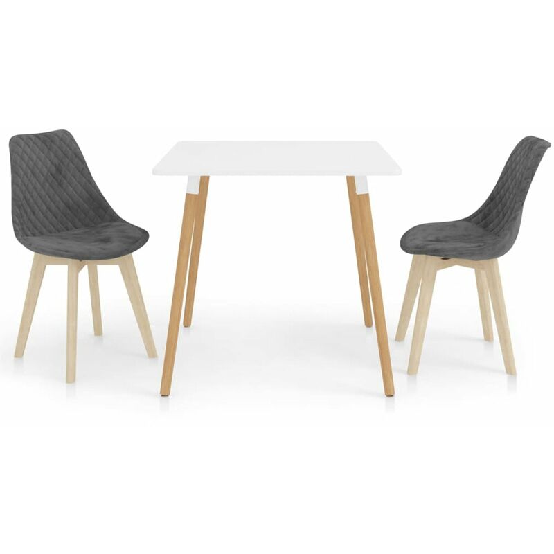 

Happyshopping - Juego de comedor 3 piezas gris