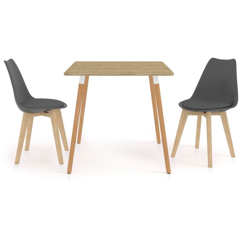 

Juego de comedor 3 piezas gris - Gris
