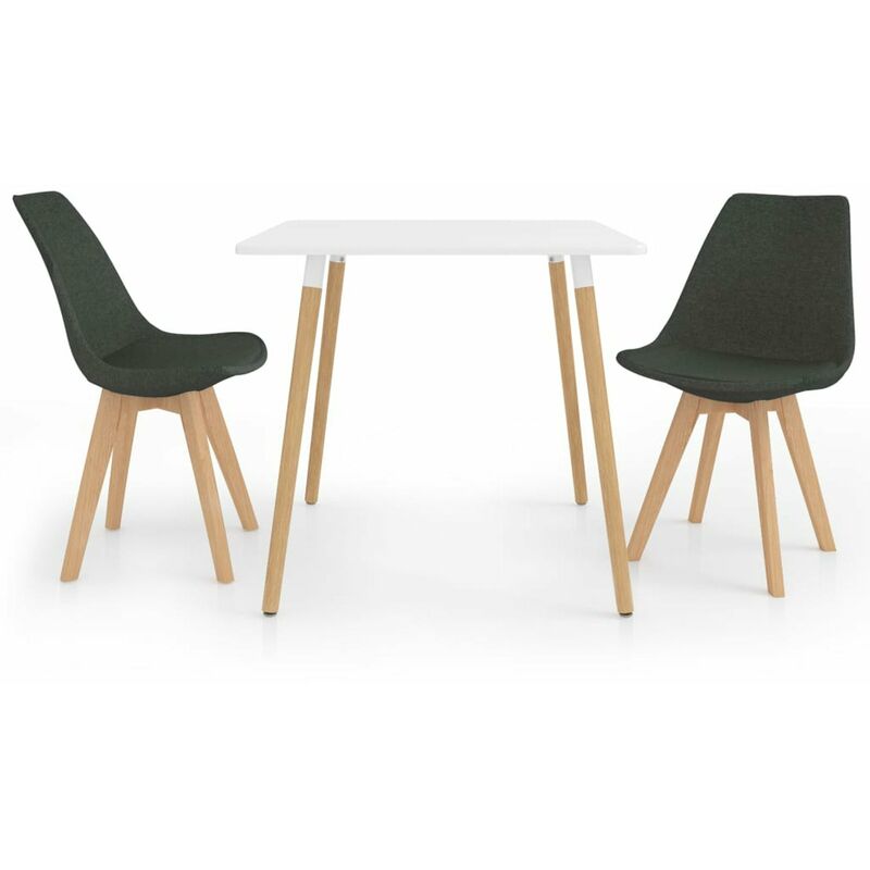 

Happyshopping - Juego de comedor 3 piezas gris oscuro