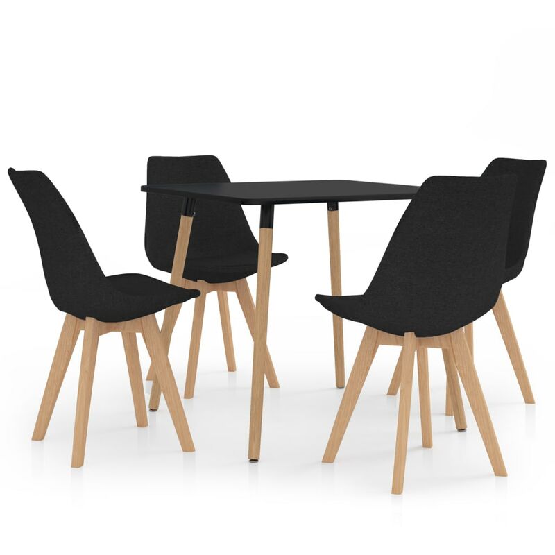 

Juego de Comedor 5 Piezas Negro Modelo 2 - Negro - Vidaxl