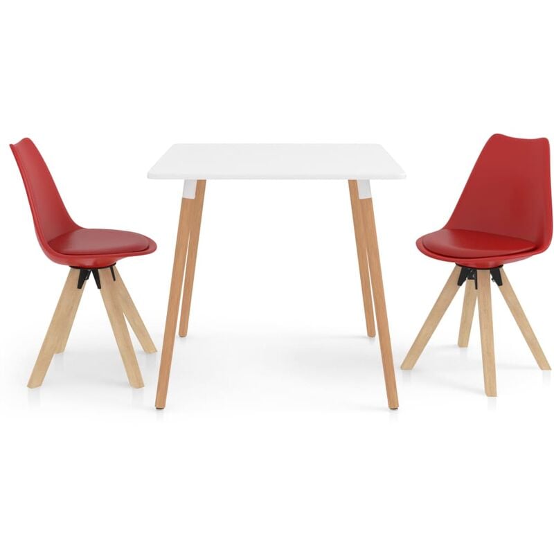 

vidaXL Juego de Comedor 3 Piezas Rojo Modelo 1 - Rojo