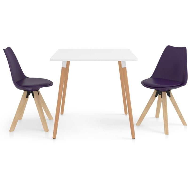 

vidaXL Juego de Comedor 3 Piezas Lila Modelo 1 - Púrpura