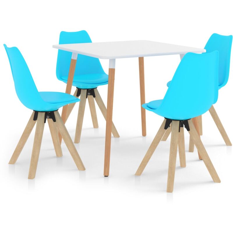 

vidaXL Juego de Comedor 5 Piezas Azul Modelo 1 - Azul