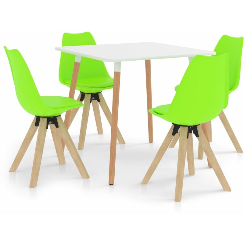 

vidaXL Juego de Comedor 5 Piezas Verde Modelo 1 - Verde