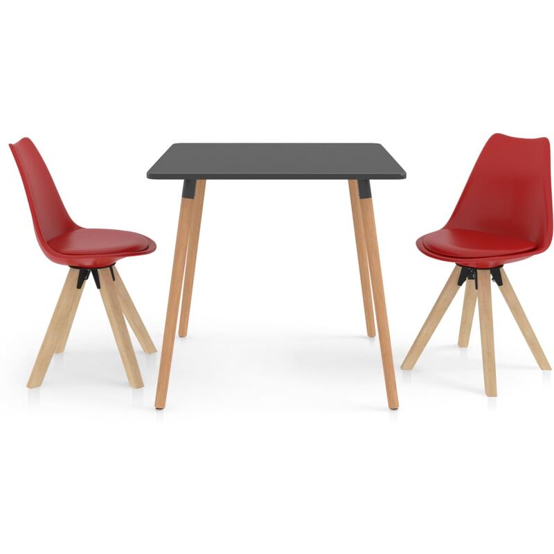 

vidaXL Juego de Comedor 3 Piezas Rojo Modelo 3 - Rojo