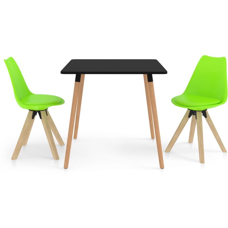 

vidaXL Juego de Comedor 3 Piezas Verde Modelo 2 - Verde