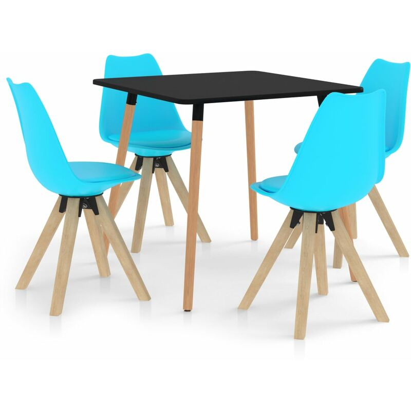 

vidaXL Juego de Comedor 5 Piezas Azul Modelo 2 - Azul