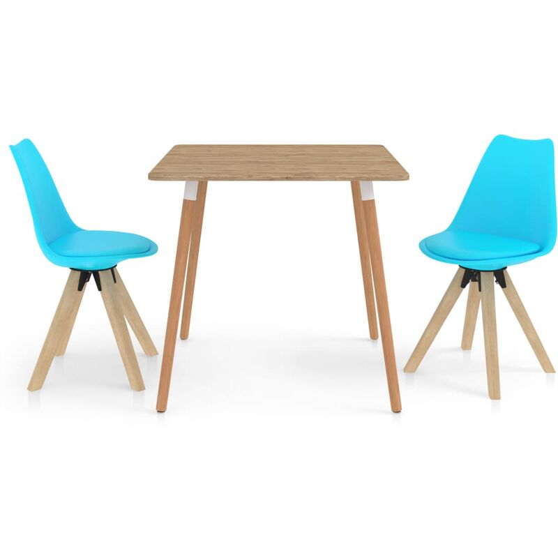 

vidaXL Juego de Comedor 3 Piezas Azul Modelo 4 - Azul