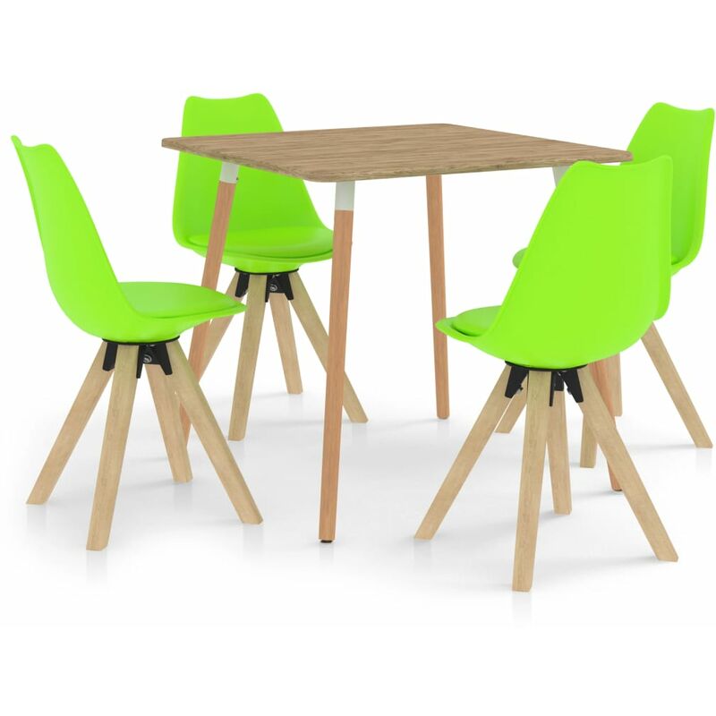 

vidaXL Juego de Comedor 5 Piezas Verde Modelo 4 - Verde