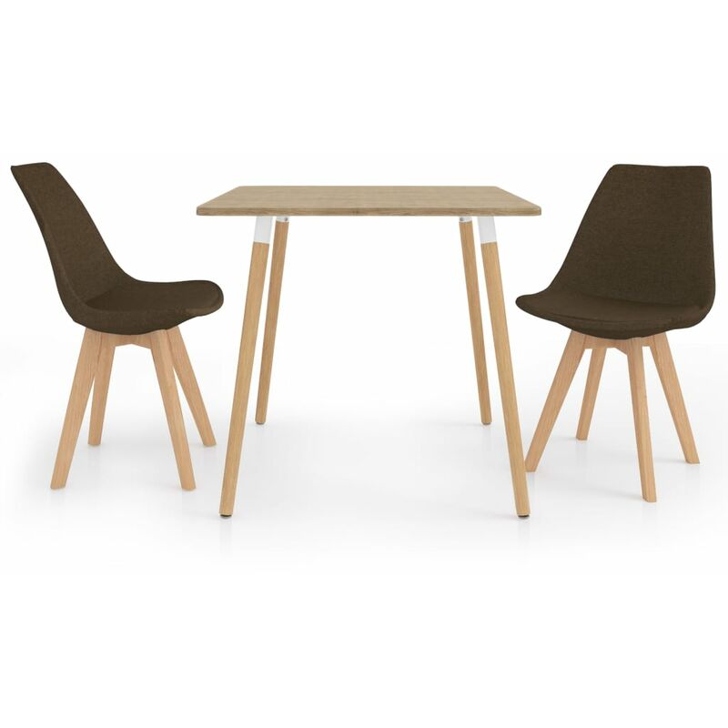 

Juego de comedor 3 piezas marrón