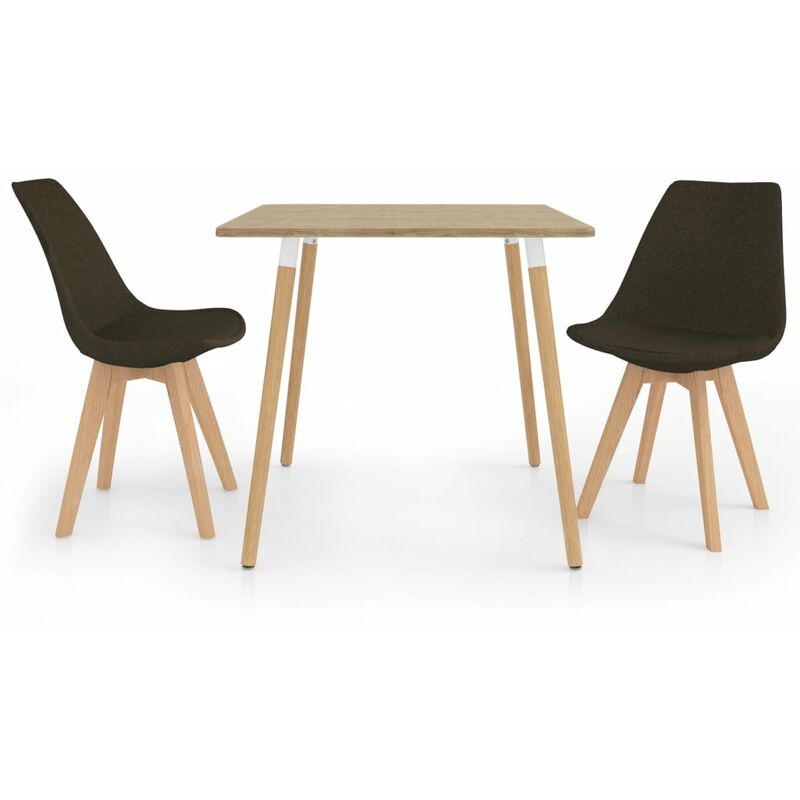

Juego de comedor 3 piezas marrón oscuro