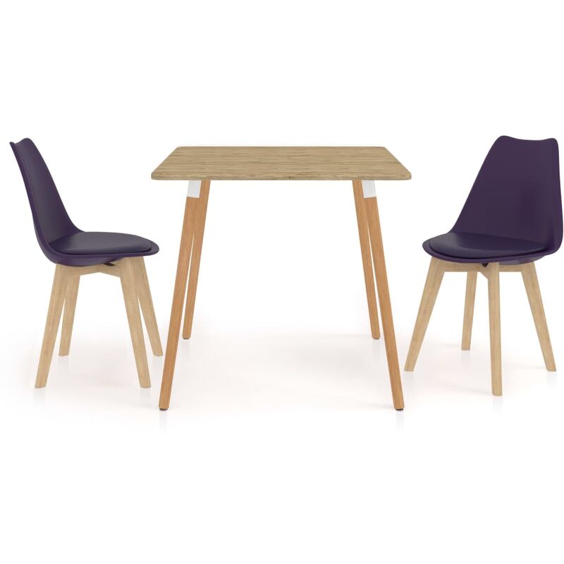 

Youthup - Juego de comedor 3 piezas morado oscuro - Púrpura
