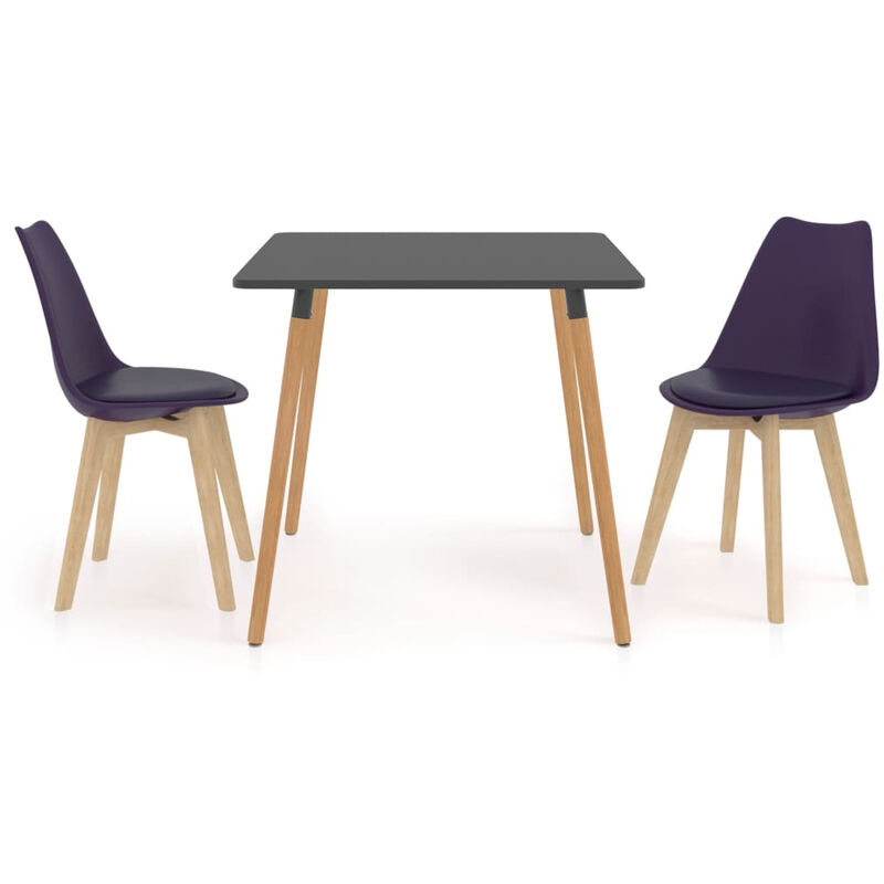 

Juego de comedor 3 piezas morado oscuro