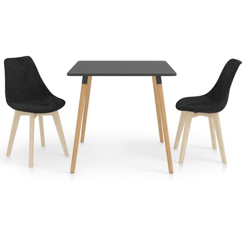 

Juego de comedor 3 piezas negro