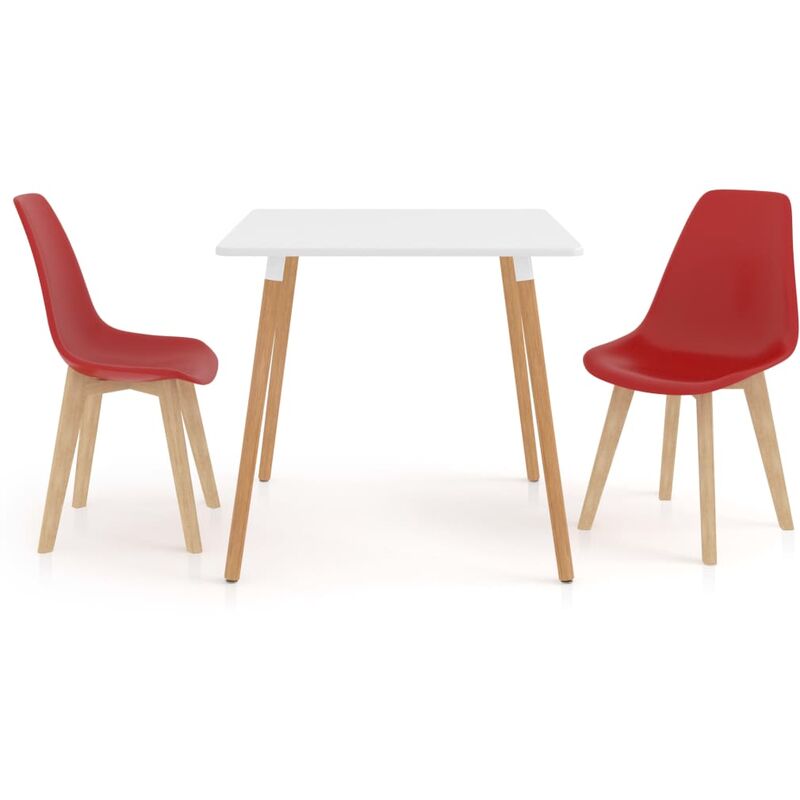 

Juego de comedor 3 piezas rojo