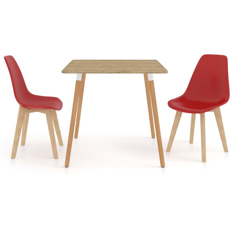 

Juego de comedor 3 piezas rojo