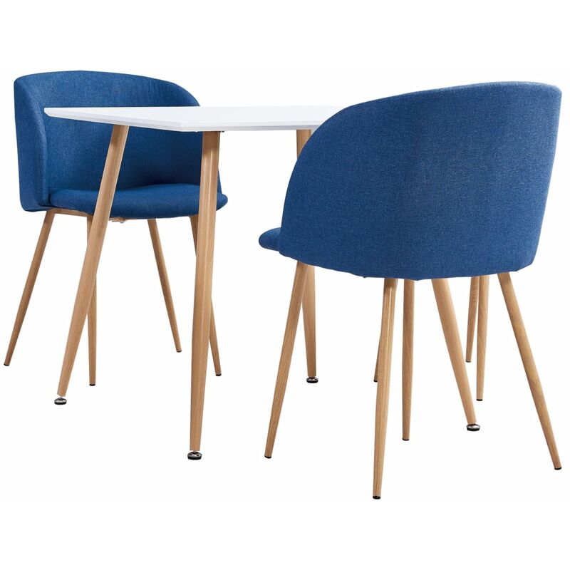

Juego de comedor 3 piezas tela azul