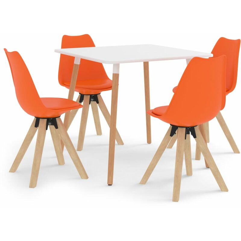 

Vidaxl - Juego de Comedor 5 Piezas Naranja Modelo 1 - Naranja