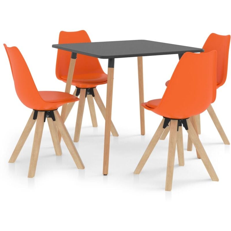 

Vidaxl - Juego de Comedor 5 Piezas Naranja Modelo 3 - Naranja