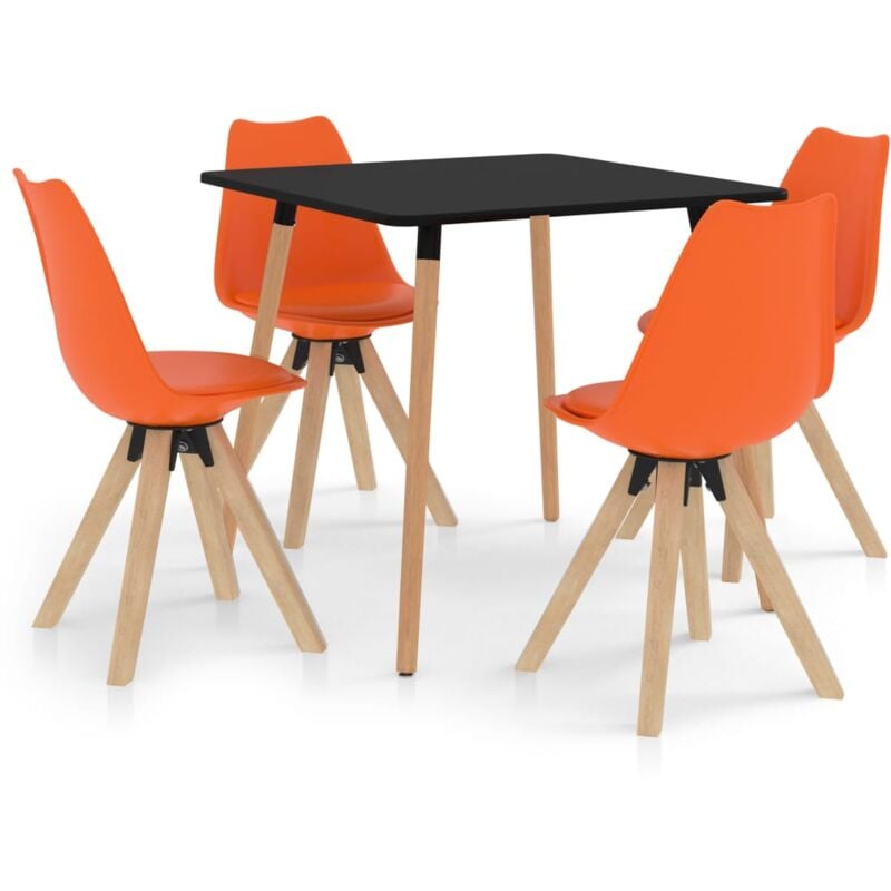 

Vidaxl - Juego de Comedor 5 Piezas Naranja Modelo 2 - Naranja