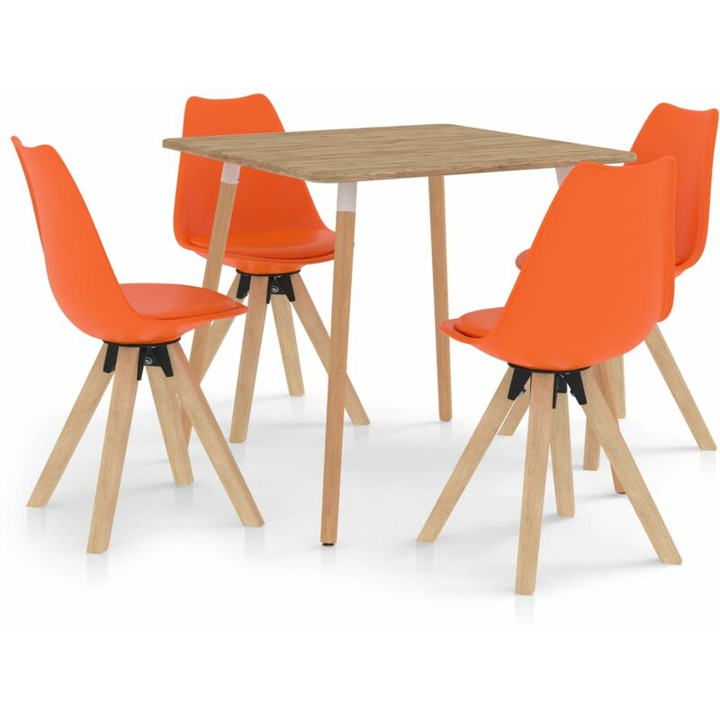 

Vidaxl - Juego de Comedor 5 Piezas Naranja Modelo 4 - Naranja