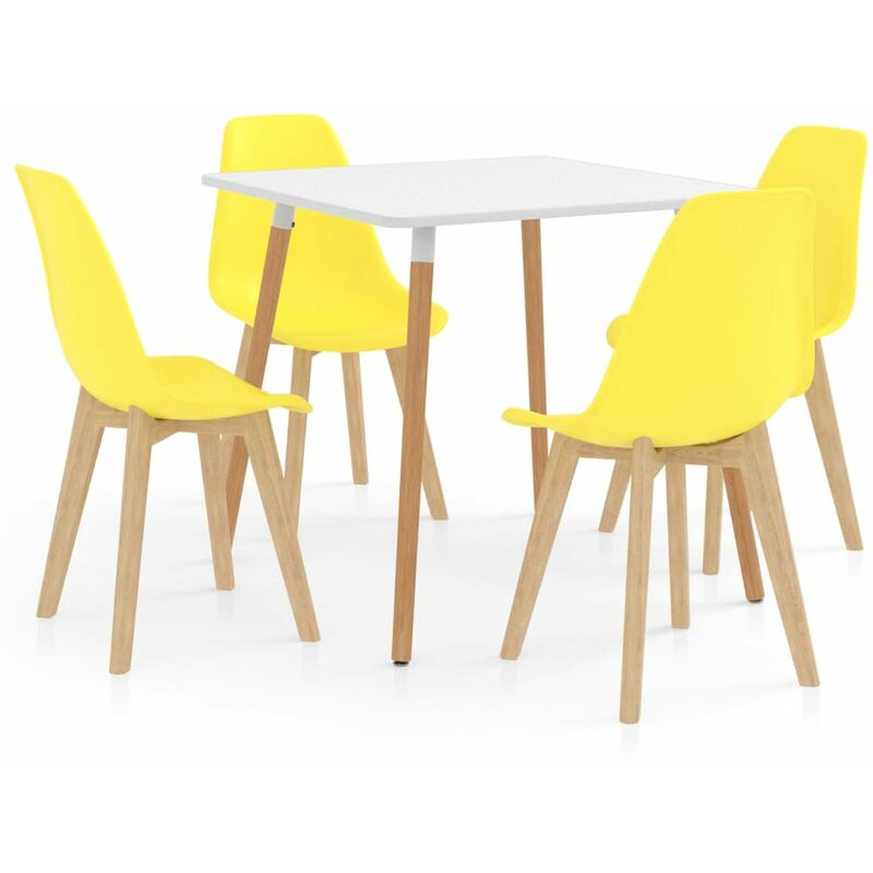 

Happyshopping - Juego de comedor 5 piezas amarillo