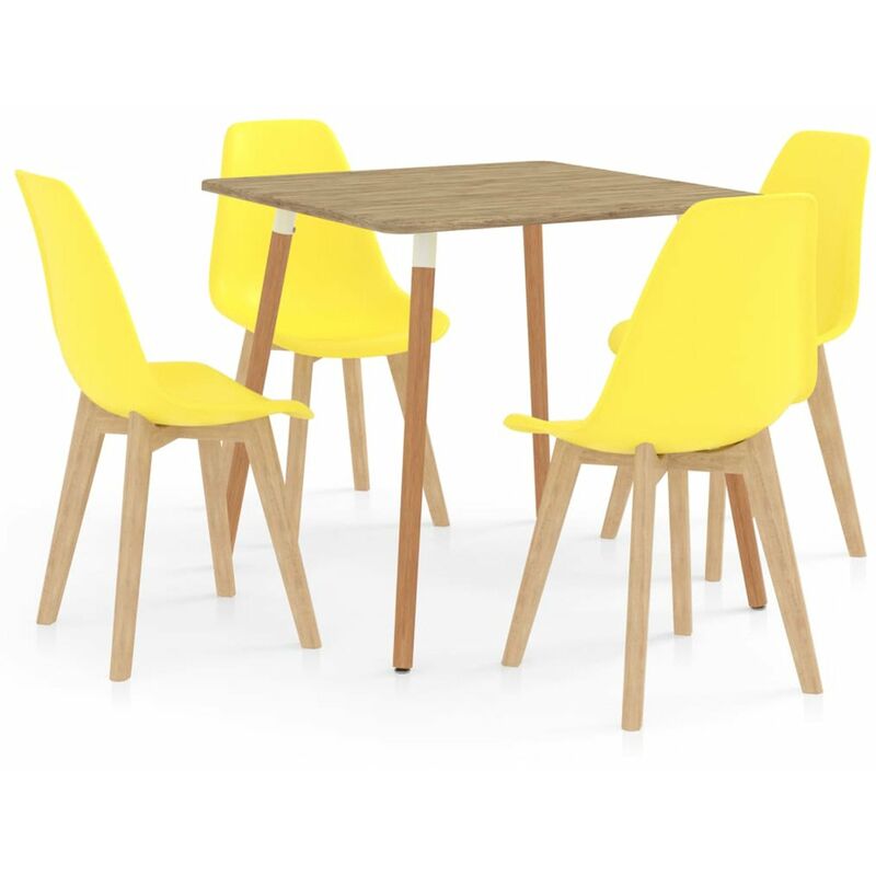 

Happyshopping - Juego de comedor 5 piezas amarillo