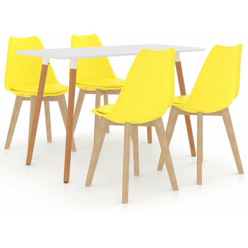 

Happyshopping - Juego de comedor 5 piezas amarillo