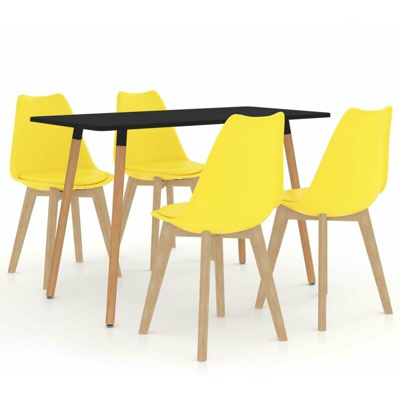 

Happyshopping - Juego de comedor 5 piezas amarillo