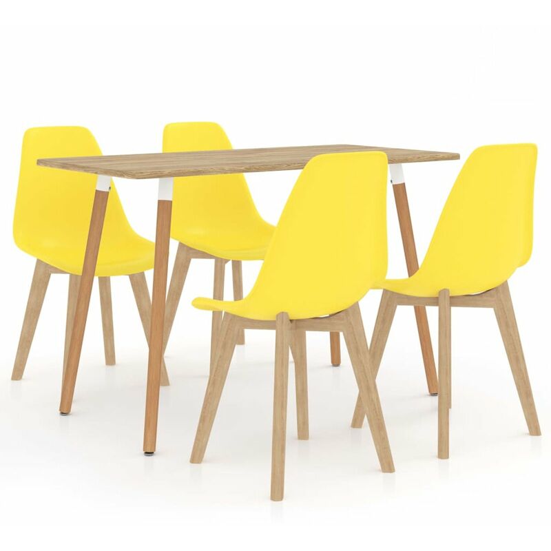 

Happyshopping - Juego de comedor 5 piezas amarillo