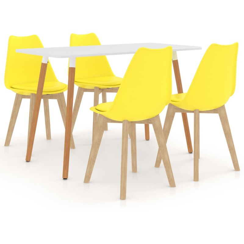 

BHD - Juego de comedor 5 piezas amarillo