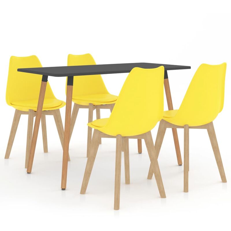 

BHD - Juego de comedor 5 piezas amarillo
