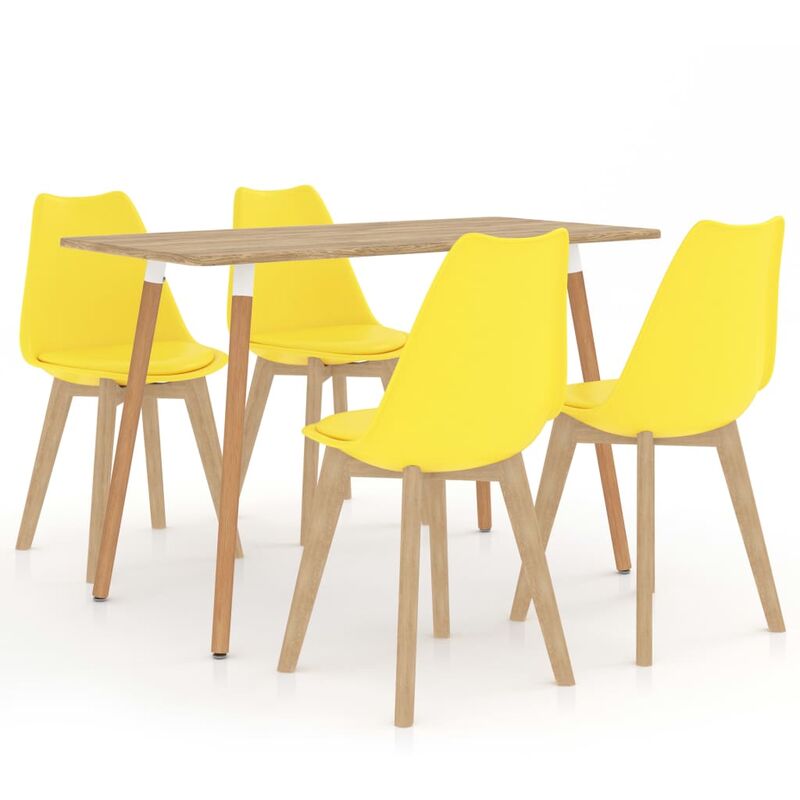 

BHD - Juego de comedor 5 piezas amarillo