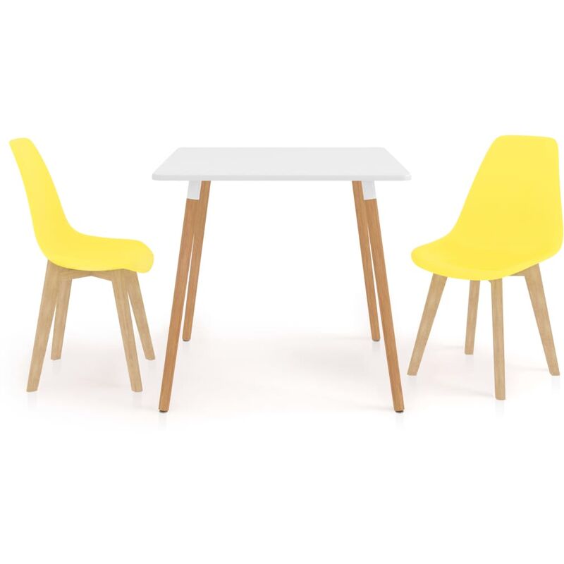 

vidaXL Juego de Comedor 3 Piezas Amarillo Modelo 1 - Amarillo