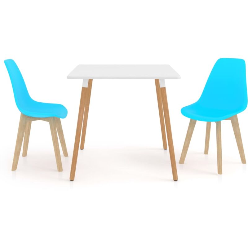 

vidaXL Juego de Comedor 3 Piezas Azul Modelo 1 - Azul