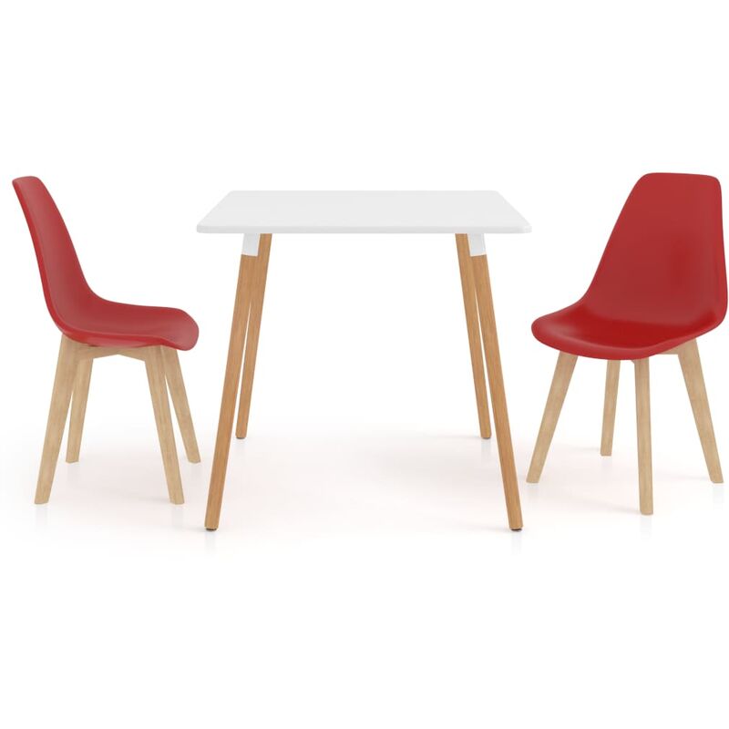 

vidaXL Juego de Comedor 3 Piezas Rojo Modelo 1 - Rojo