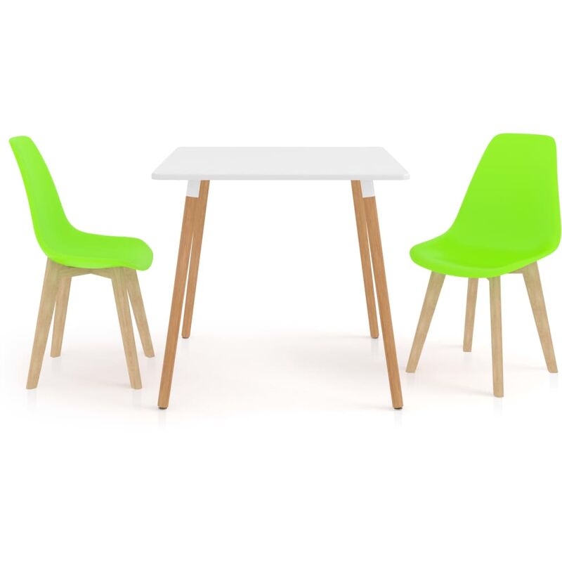 

vidaXL Juego de Comedor 3 Piezas Verde Modelo 1 - Verde