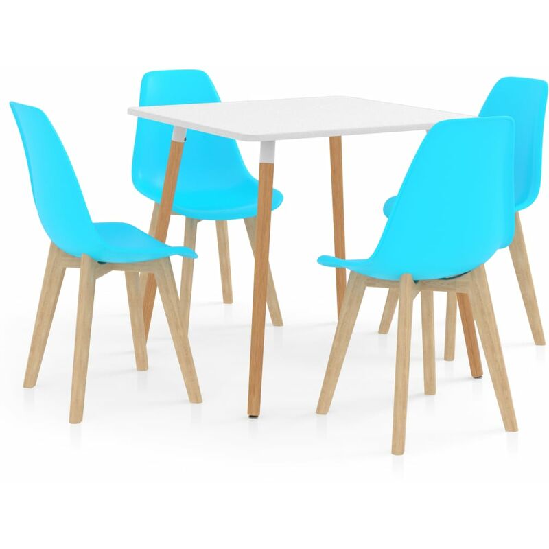 

vidaXL Juego de Comedor 5 Piezas Azul Modelo 1 - Azul