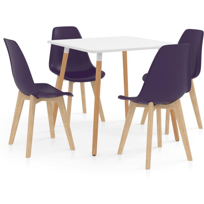 

vidaXL Juego de Comedor 5 Piezas Morado Oscuro Modelo 1 - Púrpura