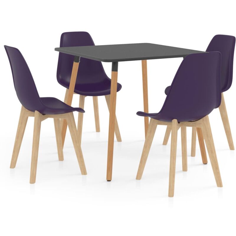 

vidaXL Juego de Comedor 5 Piezas Morado Oscuro Modelo 3 - Púrpura