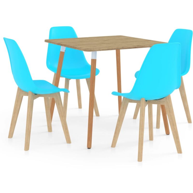 

vidaXL Juego de Comedor 5 Piezas Azul Modelo 4 - Azul