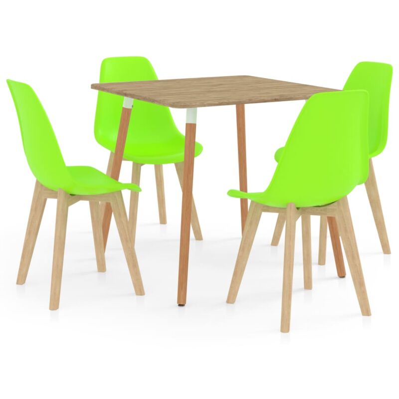 

vidaXL Juego de Comedor 5 Piezas Verde Modelo 4 - Verde
