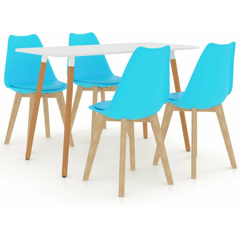 

Happyshopping - Juego de comedor 5 piezas azul