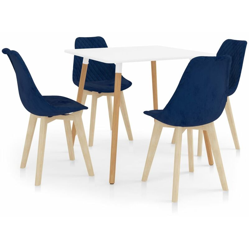 

BHD - Juego de comedor 5 piezas azul