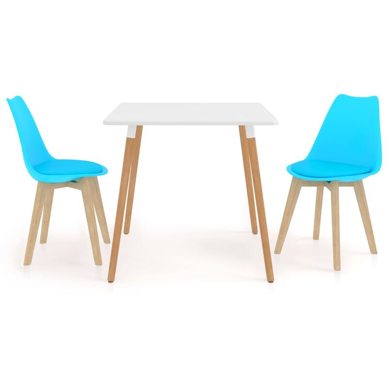 

vidaXL Juego de Comedor 3 Piezas Azul Modelo 1 - Azul