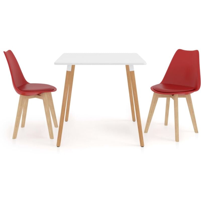 

Vidaxl - Juego de Comedor 3 Piezas Rojo Modelo 1 - Rojo