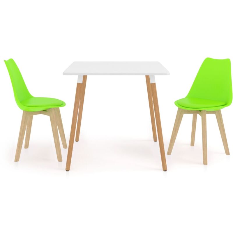 

vidaXL Juego de Comedor 3 Piezas Verde Modelo 1 - Verde