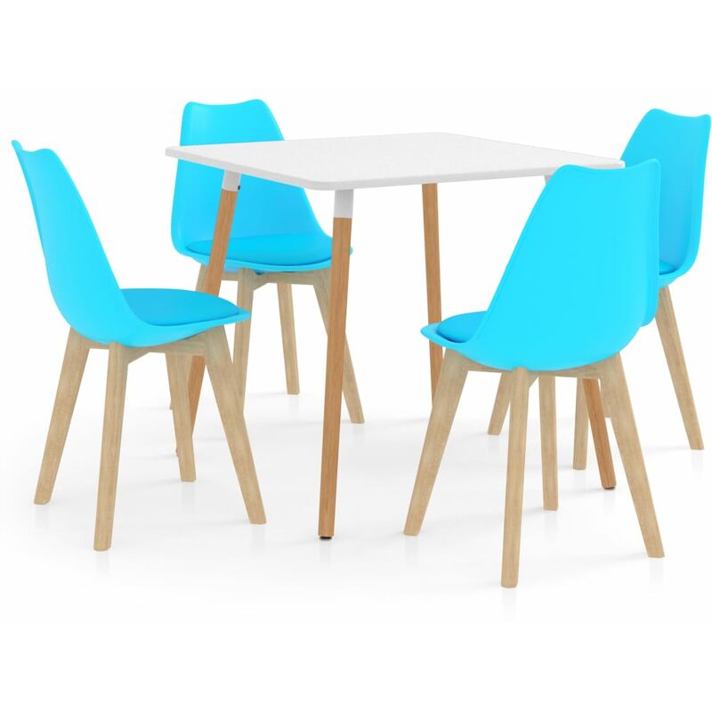 

vidaXL Juego de Comedor 5 Piezas Azul Modelo 1 - Azul