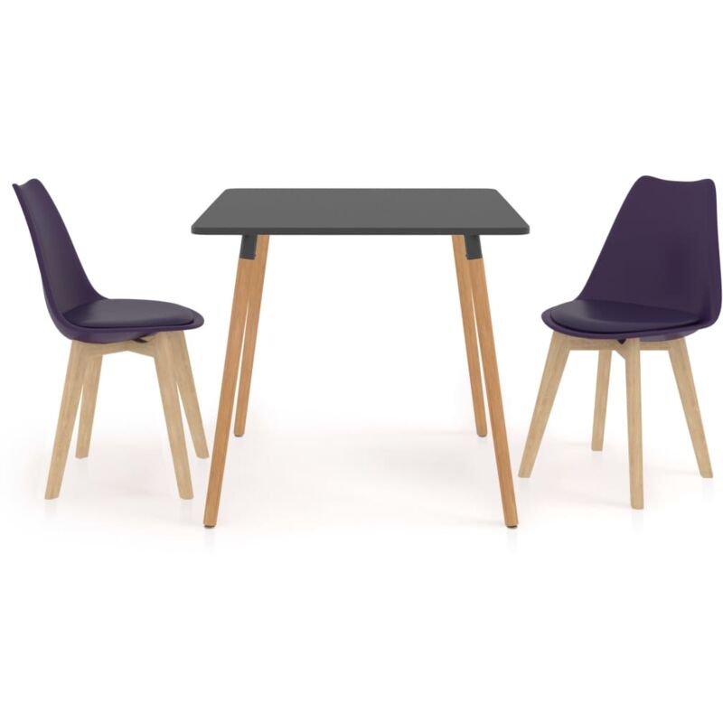 

vidaXL Juego de Comedor 3 Piezas Morado Oscuro Modelo 3 - Púrpura